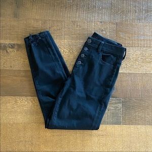 women’s curvy high rise black american eagle dream jeans